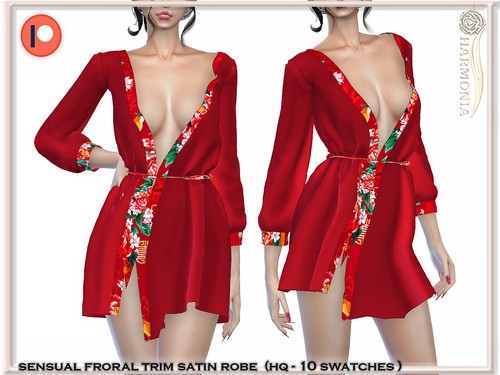 More information about "​🔥​Sensual Floral Trim Robe"