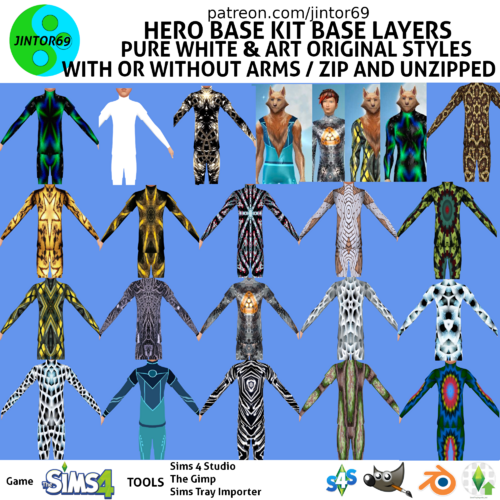 More information about "Hero Base Kit renewed base layers for sims 4 (werewolves, mermaid, spellcaster, aliens, etc)"