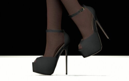 IceStorm's Ankle Strap Peep Toe Sandals - Armor & Clothing - LoversLab