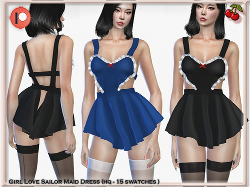 More information about "⚓?GIRL LOVE SAILOR MAID DRESS"
