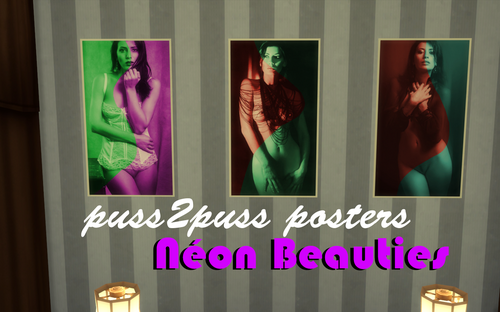 More information about "puss2puss posters - Néon Beauties"