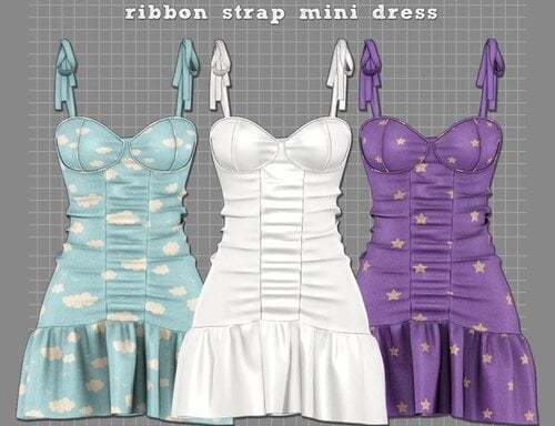 More information about "ribbon strap mini dress"