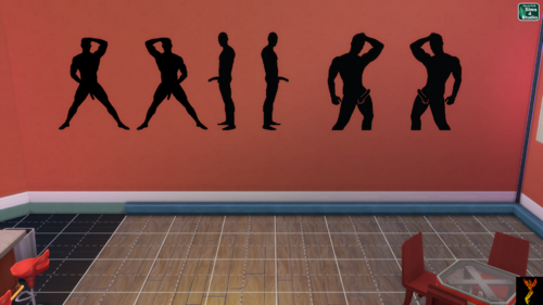 More information about "Male Silhouette with Penis Wall Decal"