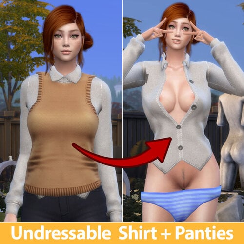 More information about "Undressable Pack : Shirt + Panties"