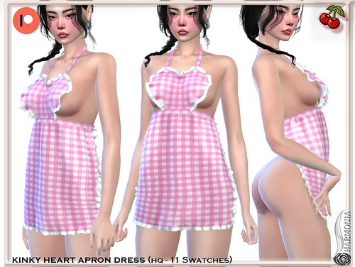 More information about "??DDLG Kinky Heart Apron Dress"