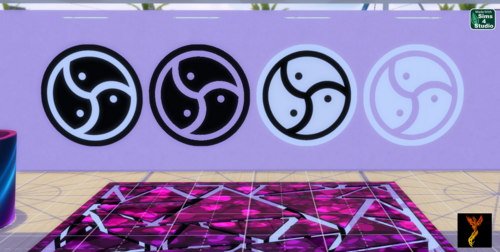 More information about "BDSM Symbol Wall Decals - Round and Heart"