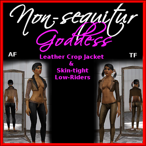 More information about "Leather Crop Jacket & Low-Riders"