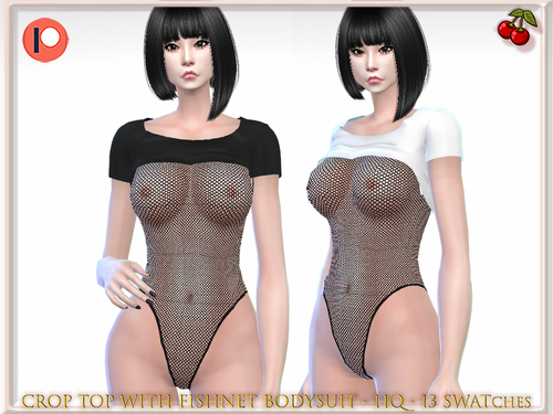 More information about "​?​Crop Top with Fishnet Bodysuit"
