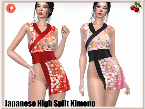 More information about "💮Japanese High Split Kimono Dress"