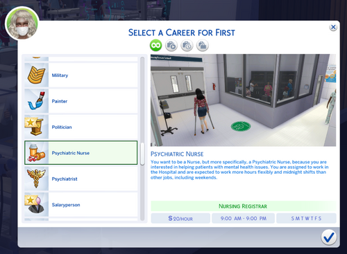 More information about "Psychiatric Nurse Career (Requires Game Pack 1-2)"