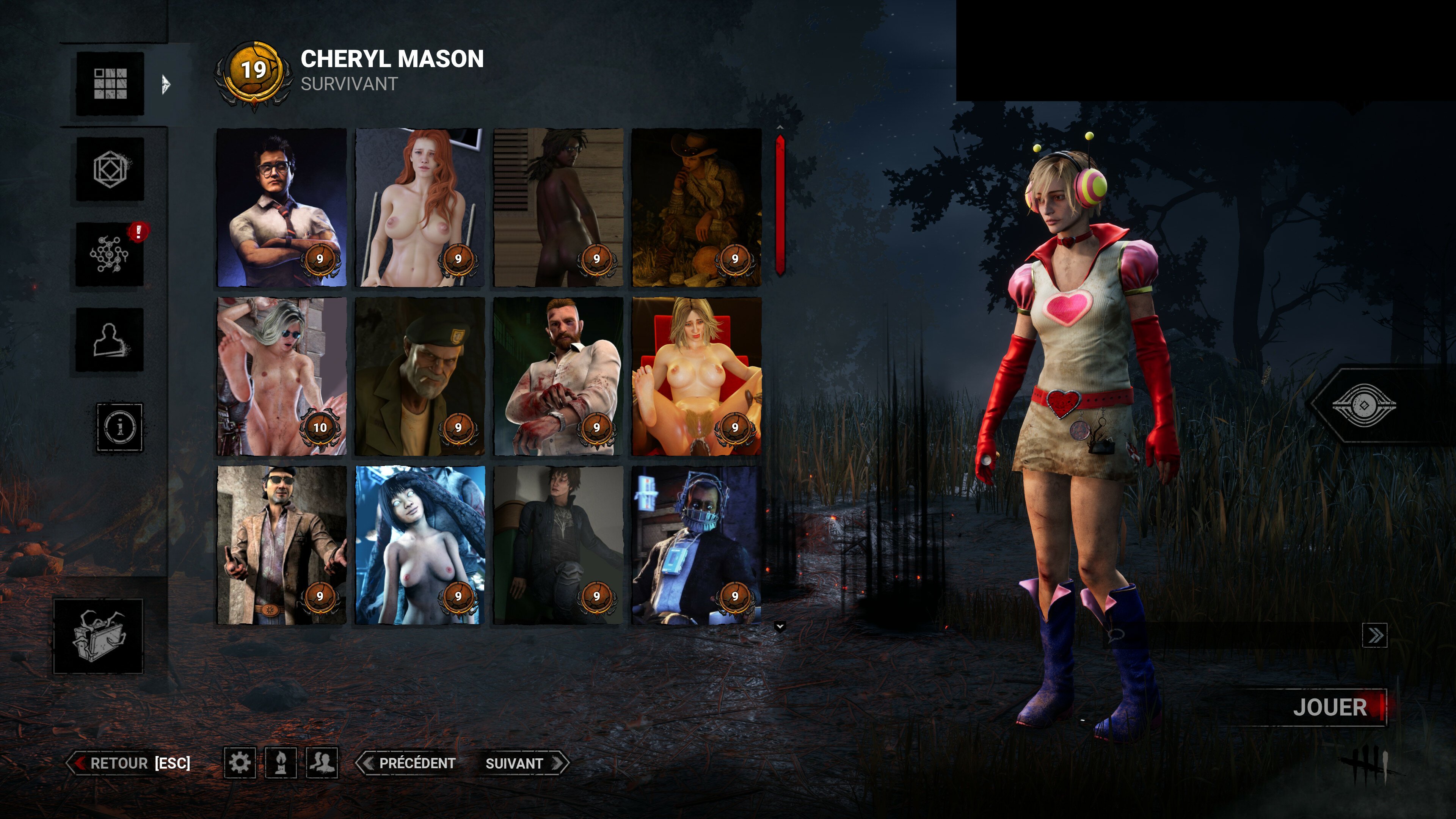 Dead by Daylight custom naked females characters portraits "Survivors and Killers"