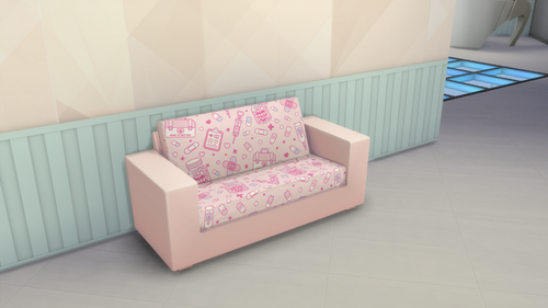 More information about "Pastel Harajuku Pills Pink Love Sofa"