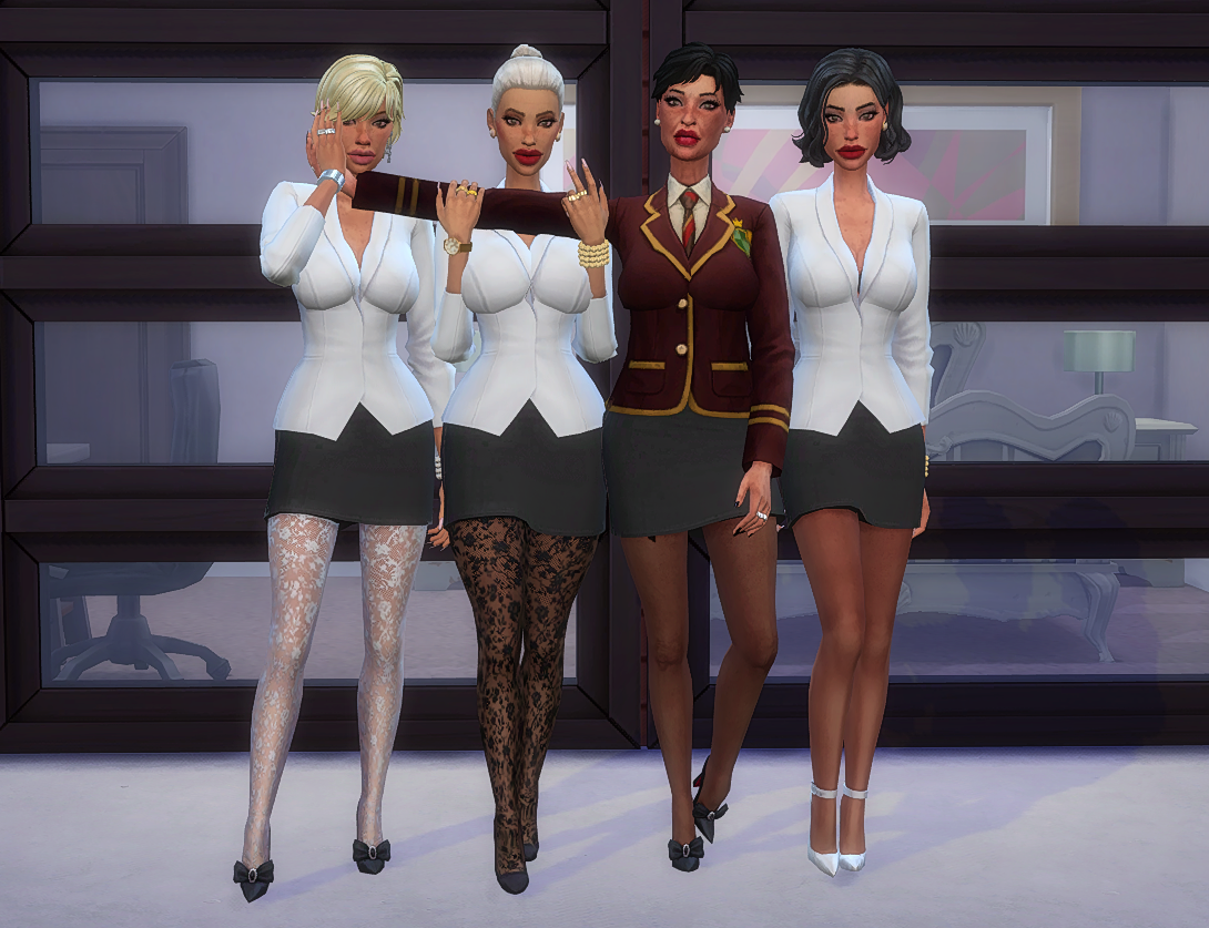 Maxis Match Sims Kardashian-Jenner Ladies as Highschool Staff