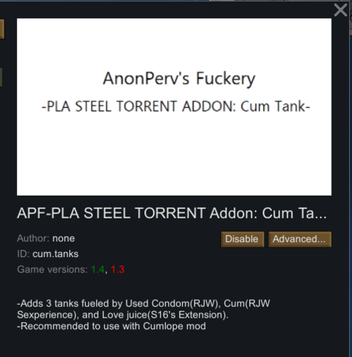 More information about "APF-PLA STEEL TORRENT Addon: Cum Tanks"