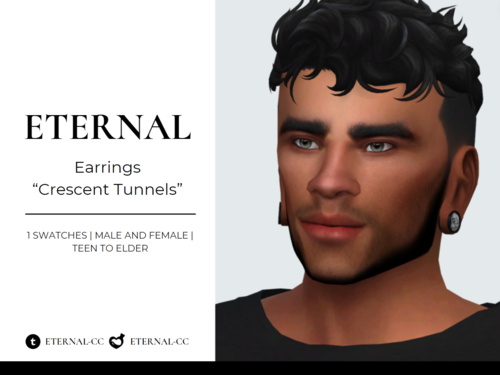 More information about "Earrings "Crescent Tunnels" [Eternal]"