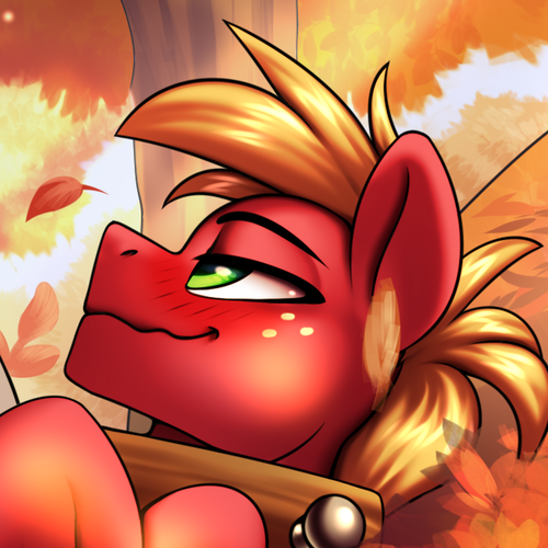 More information about ""Red Beauty" Big Mac Themed Gay Pony Paintings"