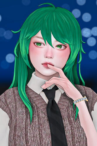 More information about "Green hair girl"