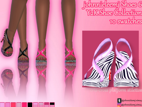 More information about "johnnieleemj Shoes 6 (Y2K Shoe Collection) Criss Cross Platform Stilettos"