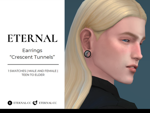 More information about "Earrings "Crescent Tunnels" [Eternal]"