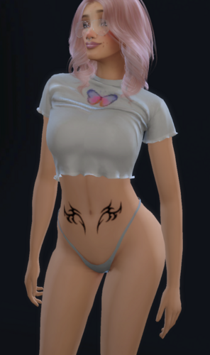 More information about "Hannahowo Stomach Tattoo"