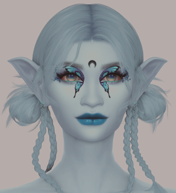 Azure Monarch - Because why not make a blue sim? is she an elf? idk but she's cute.