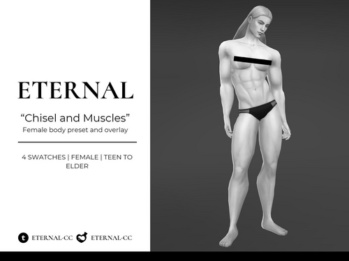 More information about "Chisel and Muscles. Female body preset and overlay [Eternal]"