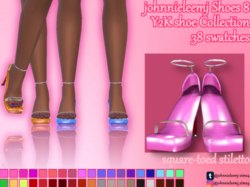 More information about "johnnieleemj Shoes 8 (Y2K Collection) Square-Toed Stilleto Heel"