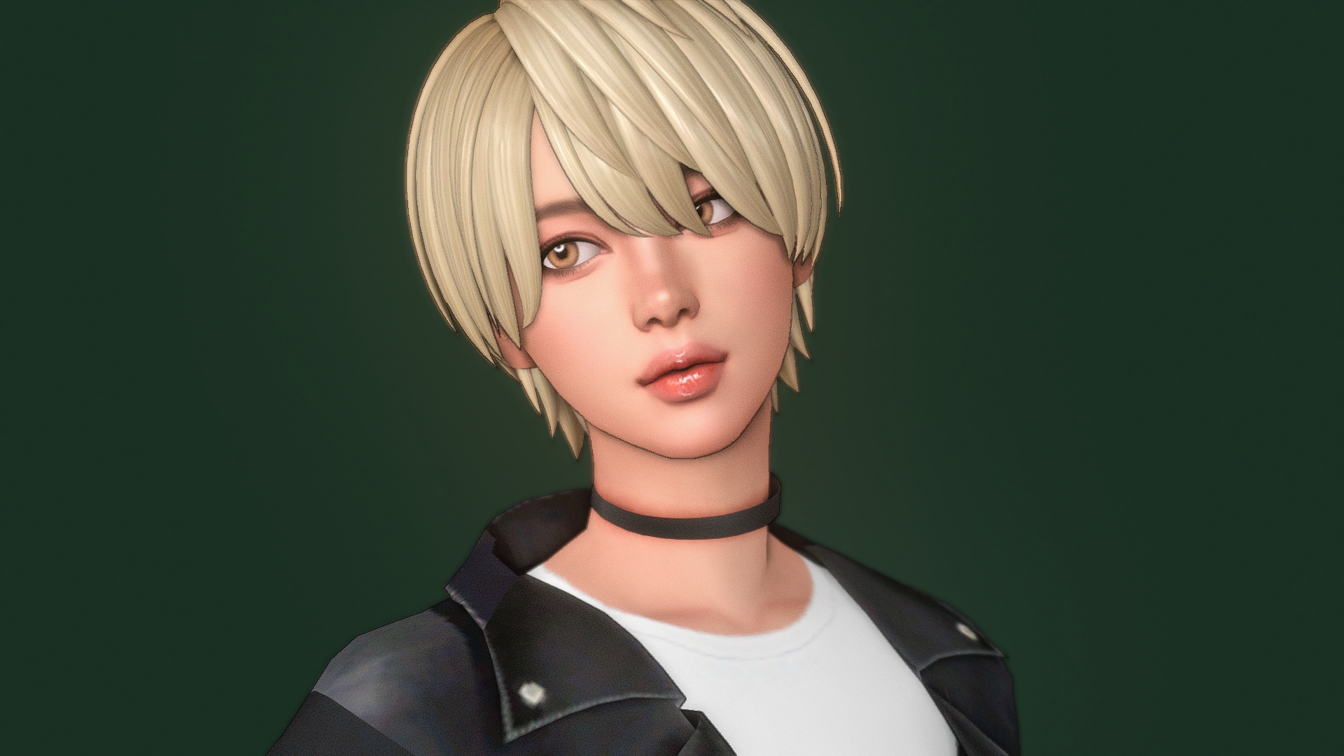 blonde shortcut girl
