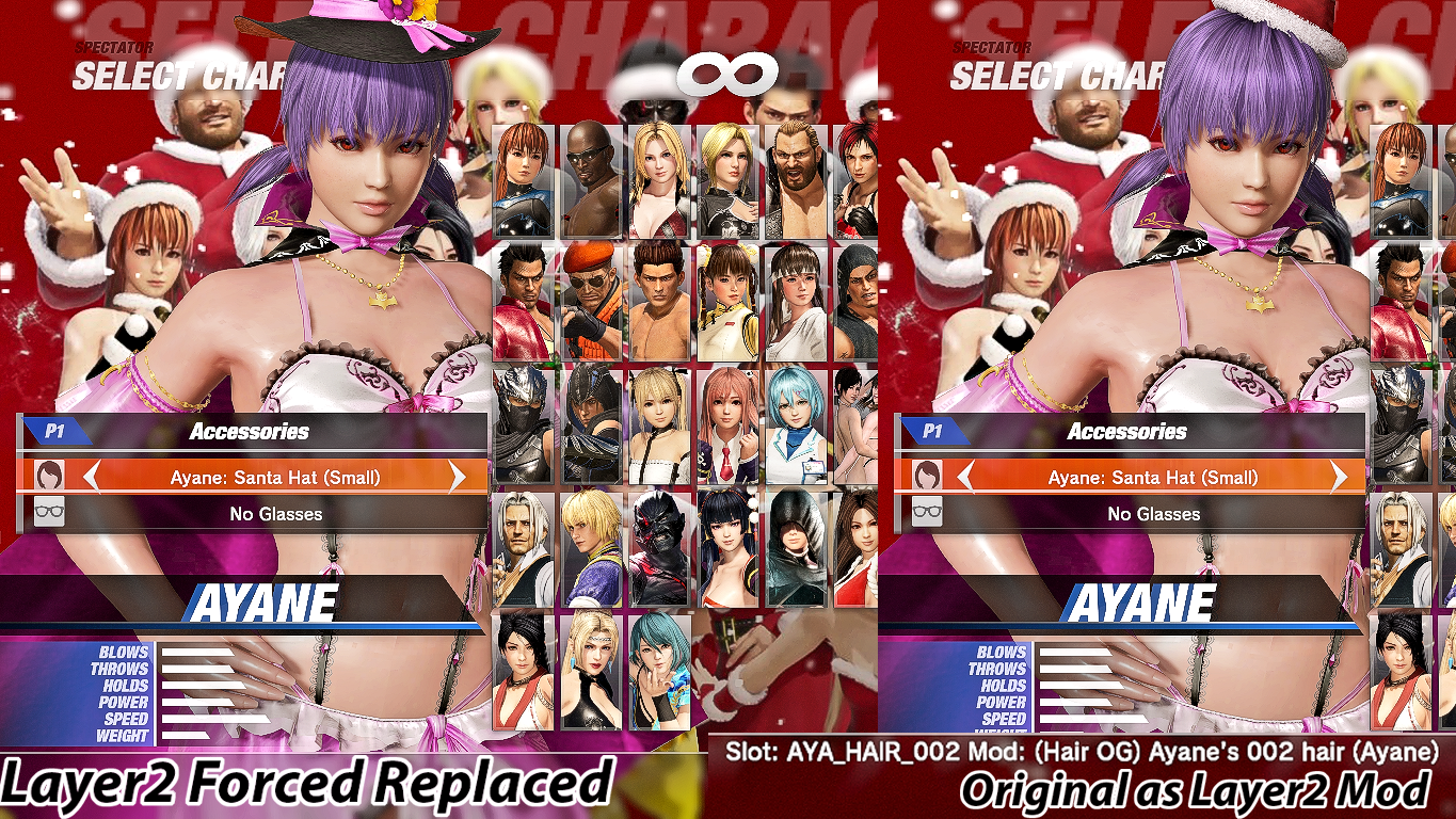 (Free DL) DoA6 Ayane's Small Xmas hair (Ayane)