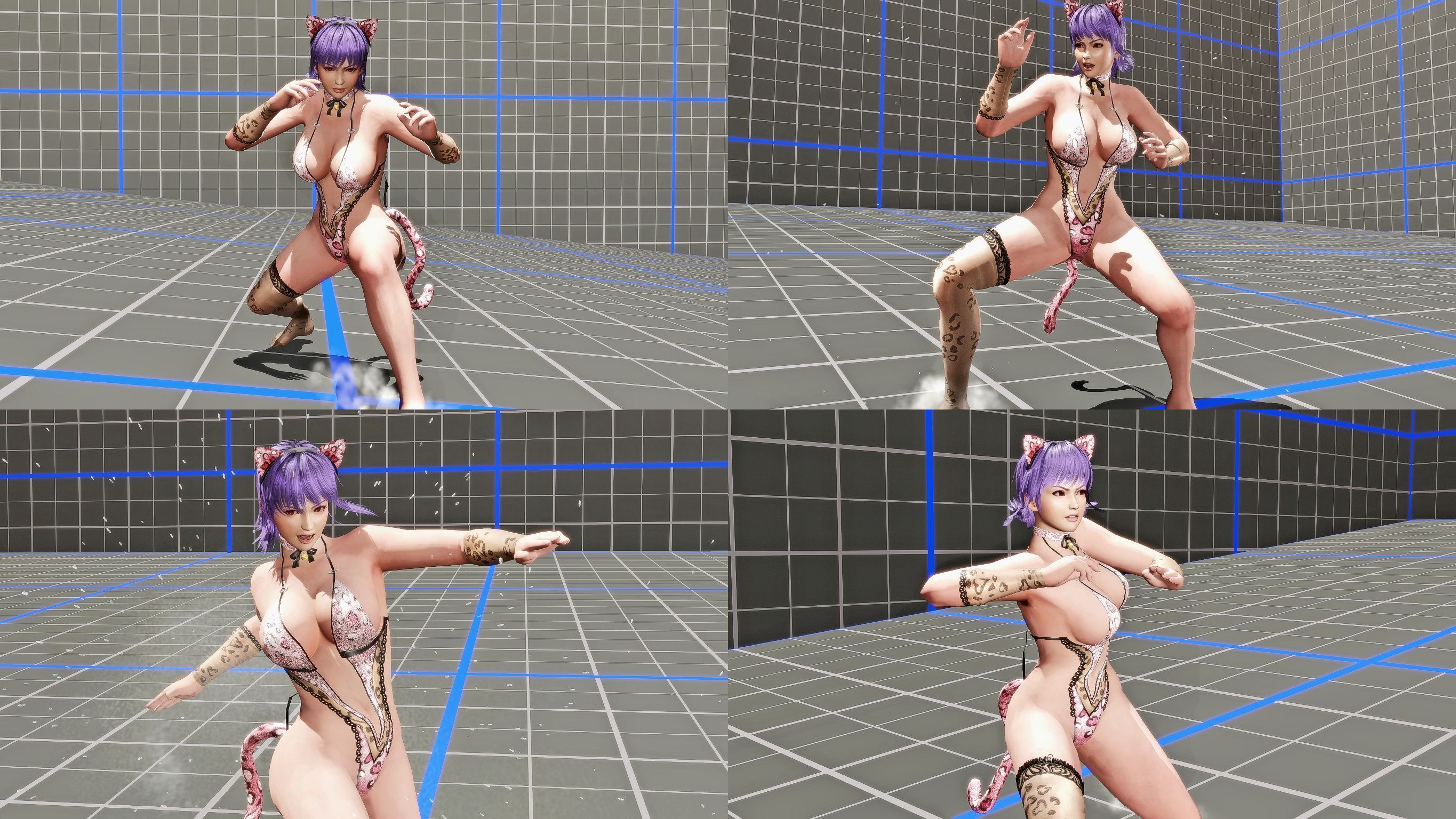(DL) DoA6 Neon Night Panther Broken (Ayane)