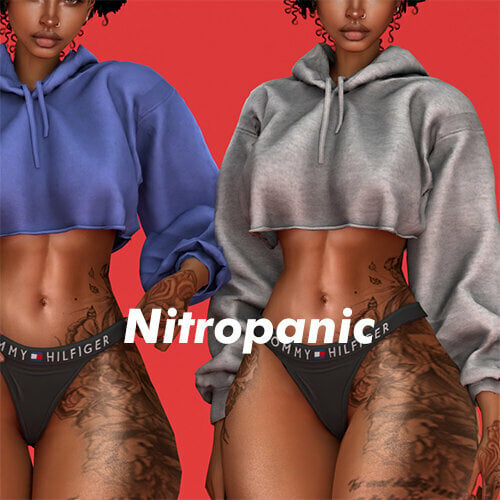 More information about "Nitropanic The Sims 4 CC CUTTED HOODIE"