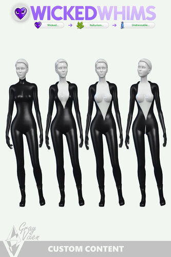More information about "Sims 4 Latex Catsuit Set | Undressables for WickedWhims"