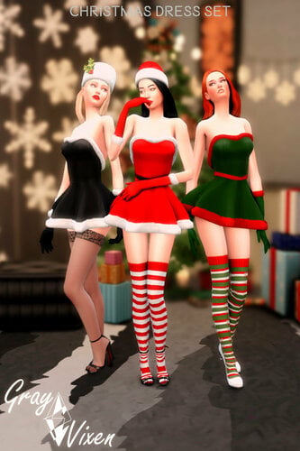 More information about "Sims 4 Christmas Dress CC | Undressables for WickedWhims"