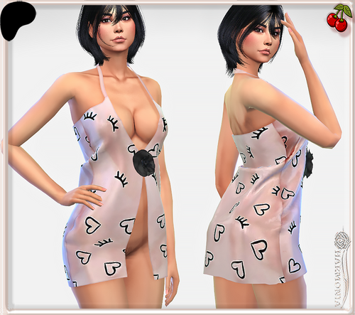 More information about "Nightgown with Flower Accessories"