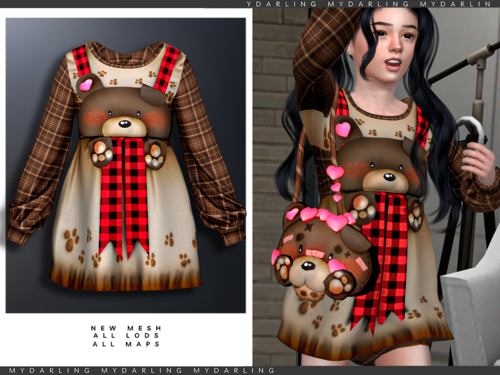 More information about "Dress with adorable teddy bear - Child"
