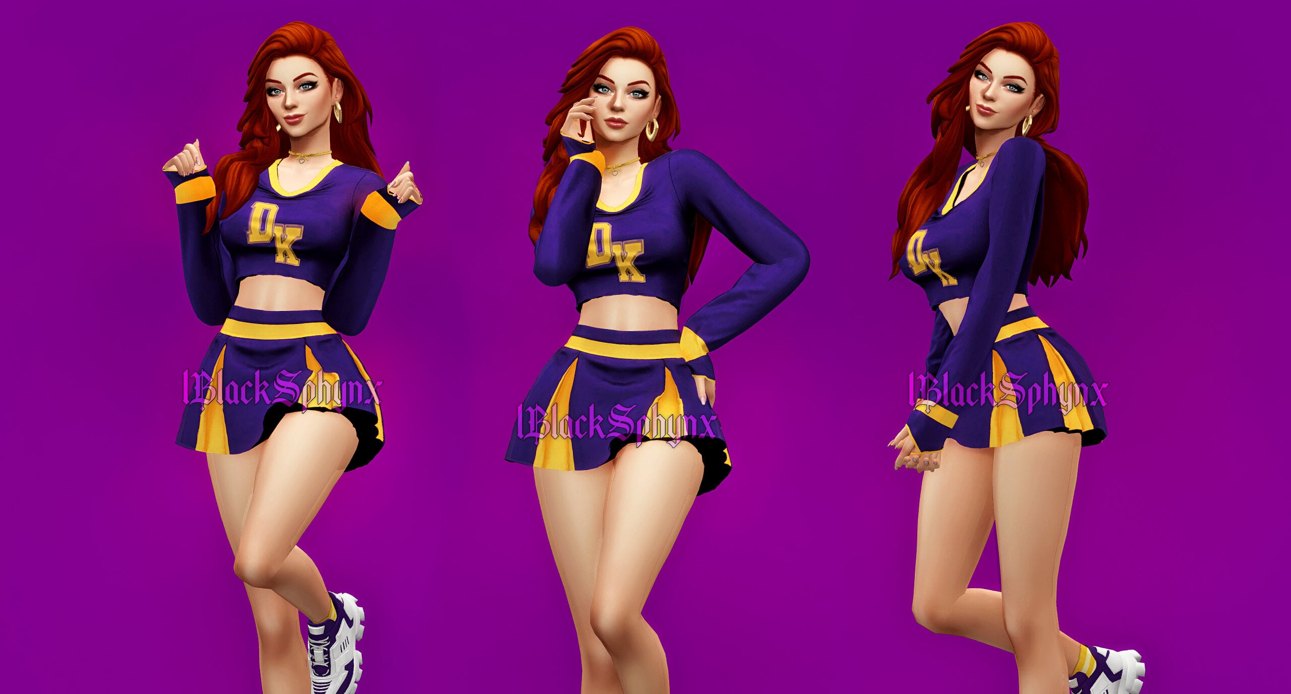 Aubrey 💜 Sexy Redhead Cheerleader