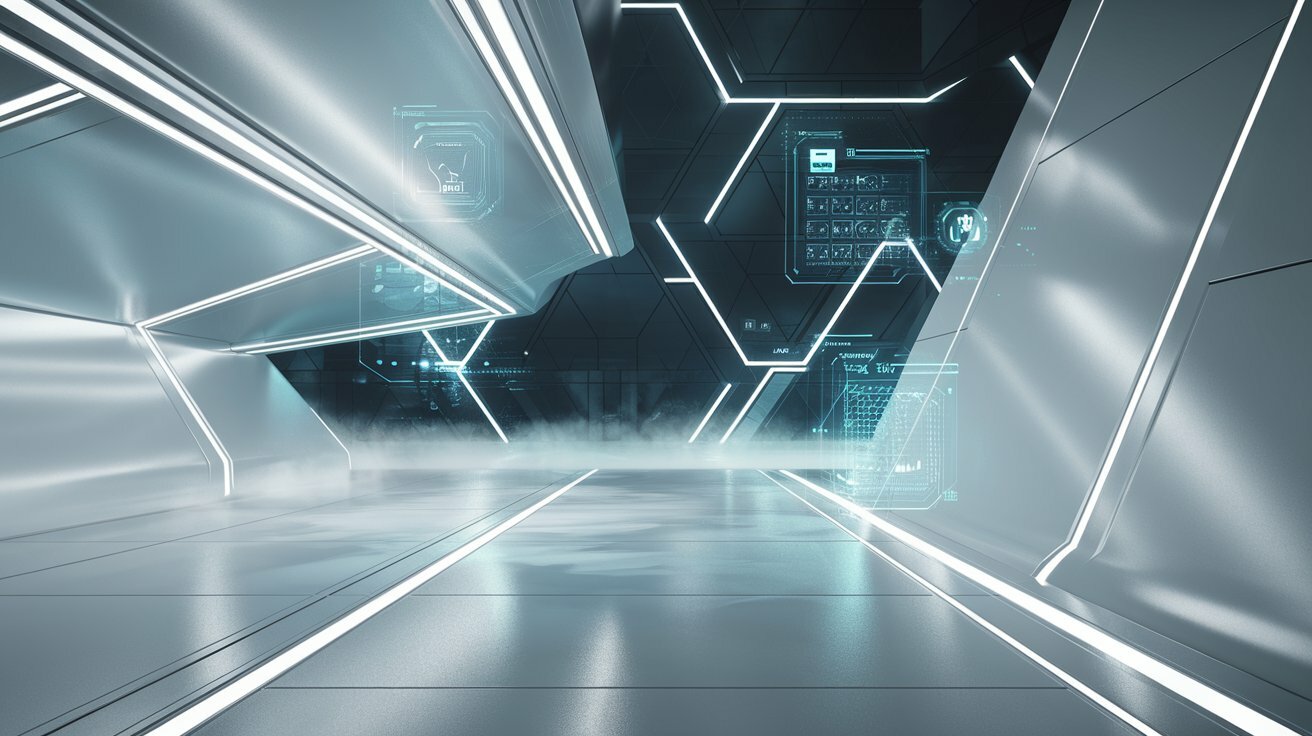 White Futuristic CAS Background