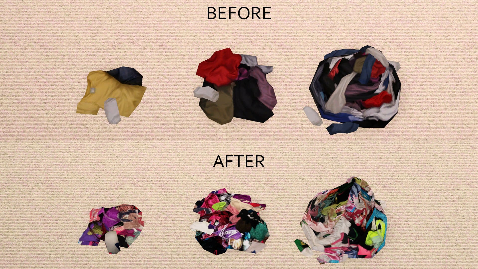 Default Texture Override for Clothing Piles
