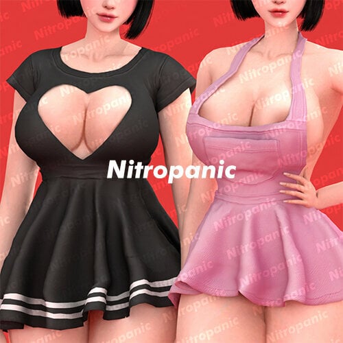 More information about "Nitropanic The Sims 4 CC Big Heart and Cindy Dress"