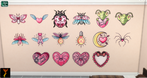 More information about "SFW Valentine-Themed Sims 4 Wall Decor and Wallpaper"
