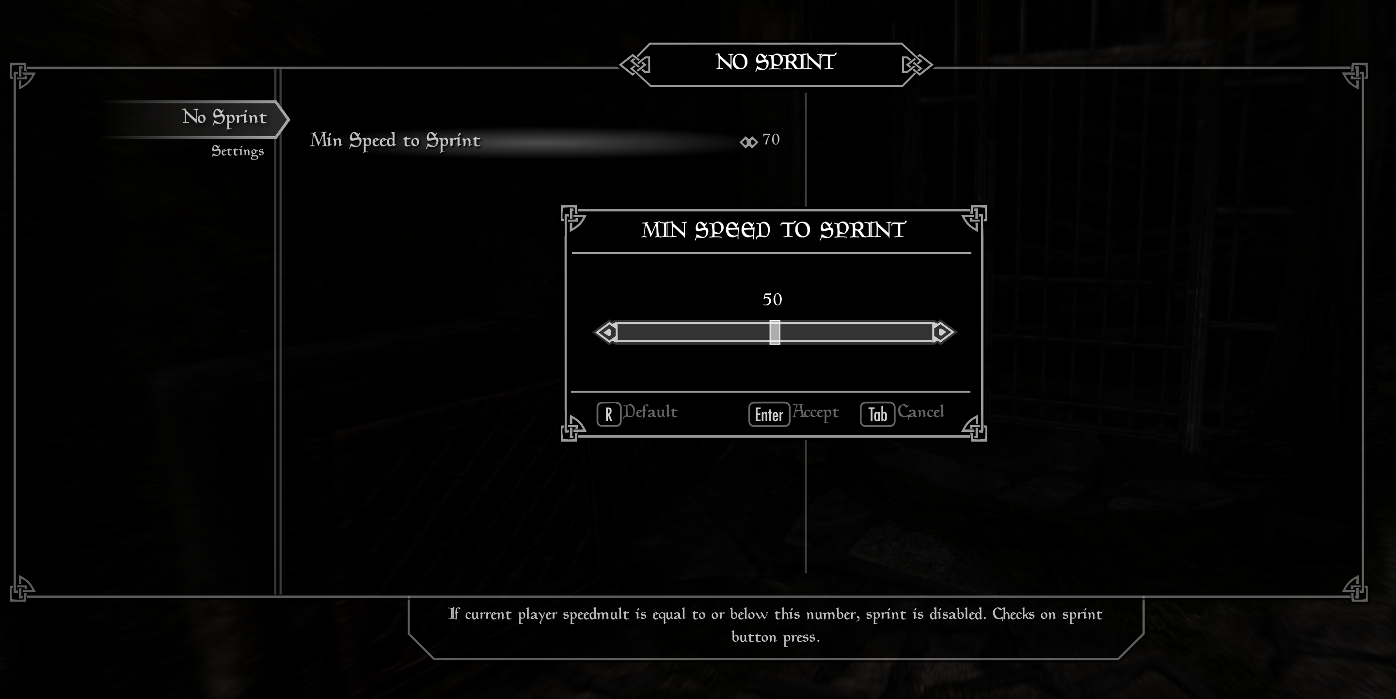 No Sprinting When Slow