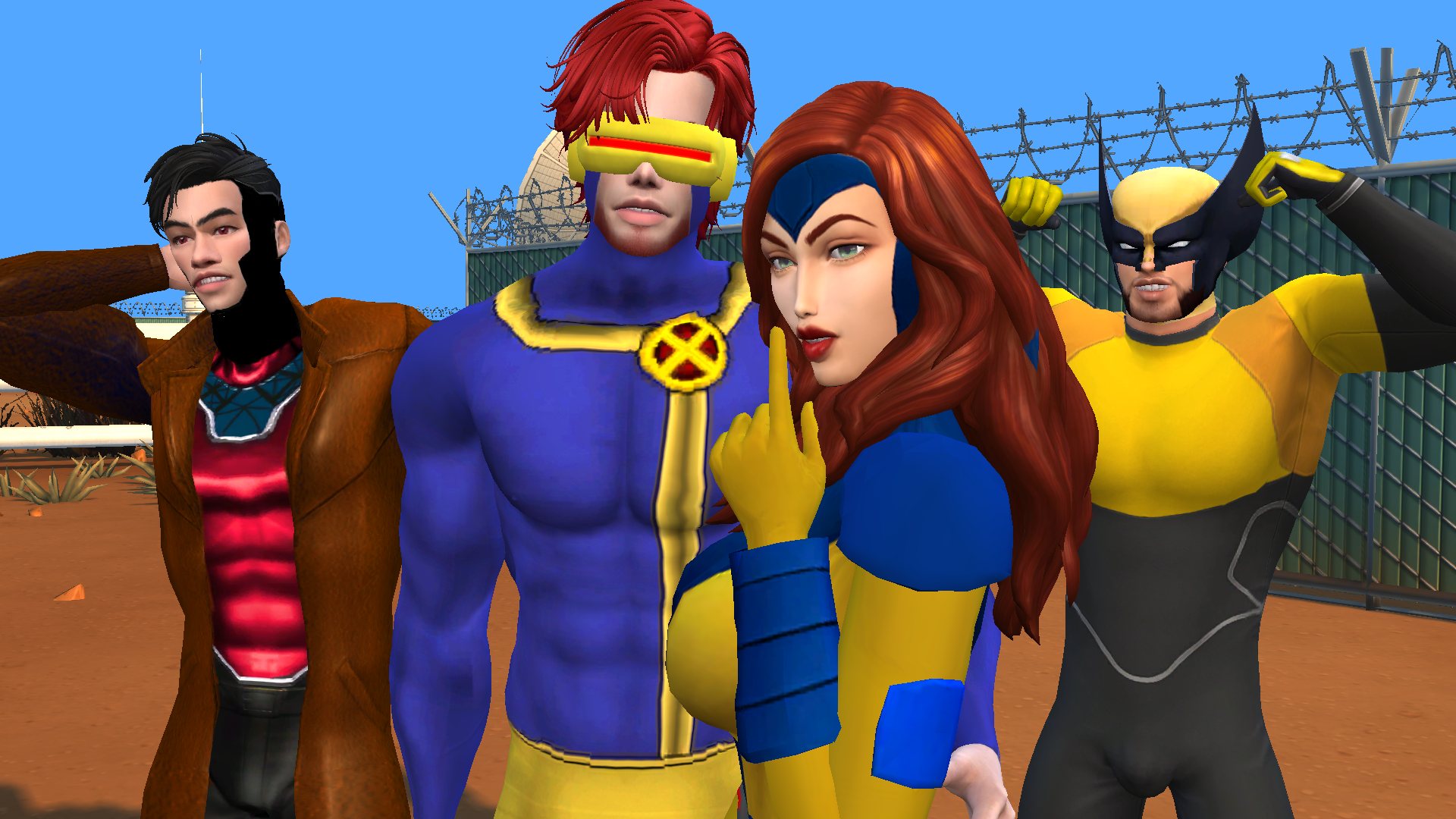 Sims Jean Grey, Scott Summers, Remy LeBeau and Logan (X-MEN) for Download #Simdump