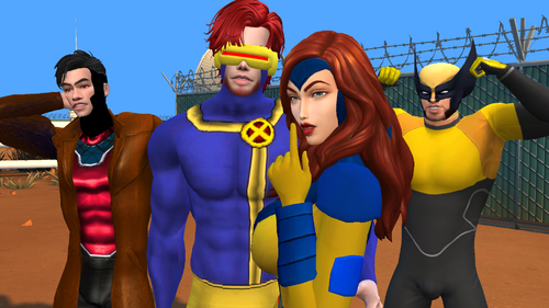 More information about "Sims Jean Grey, Scott Summers, Remy LeBeau and Logan (X-MEN) for Download #Simdump"