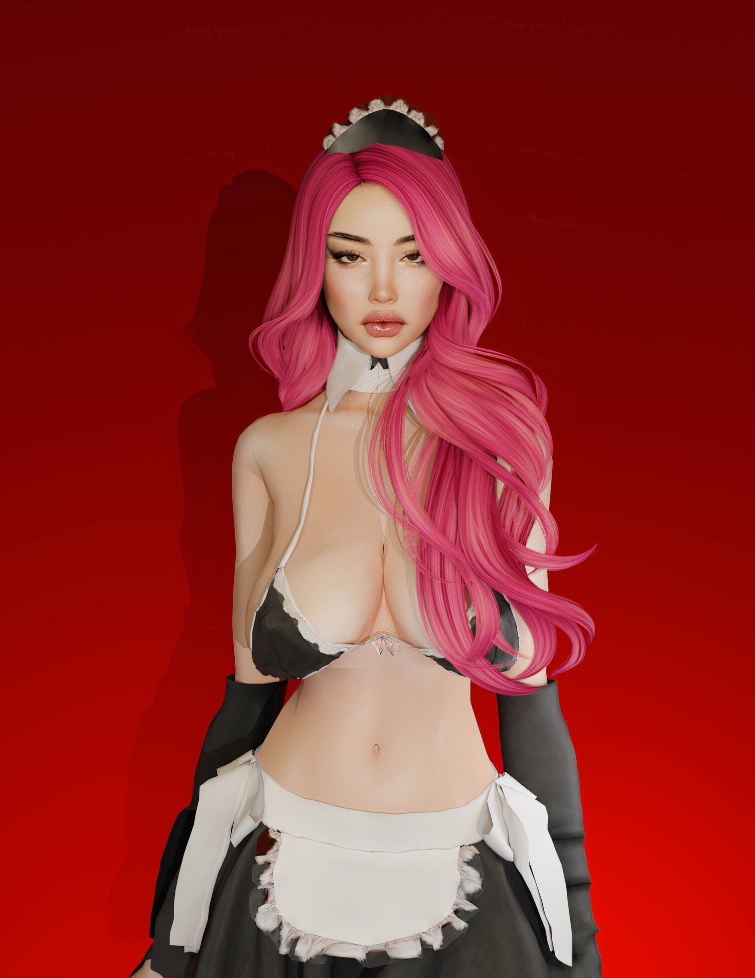 Busty pink-haired Kristyn