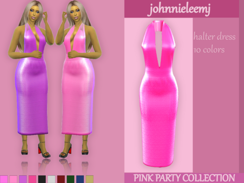 More information about "johnnieleemj Halter Dress ( Pink Party Collection )"