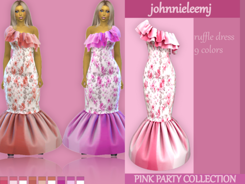 More information about "johnnieleemj Ruffle Dress ( Pink Party Collection )"