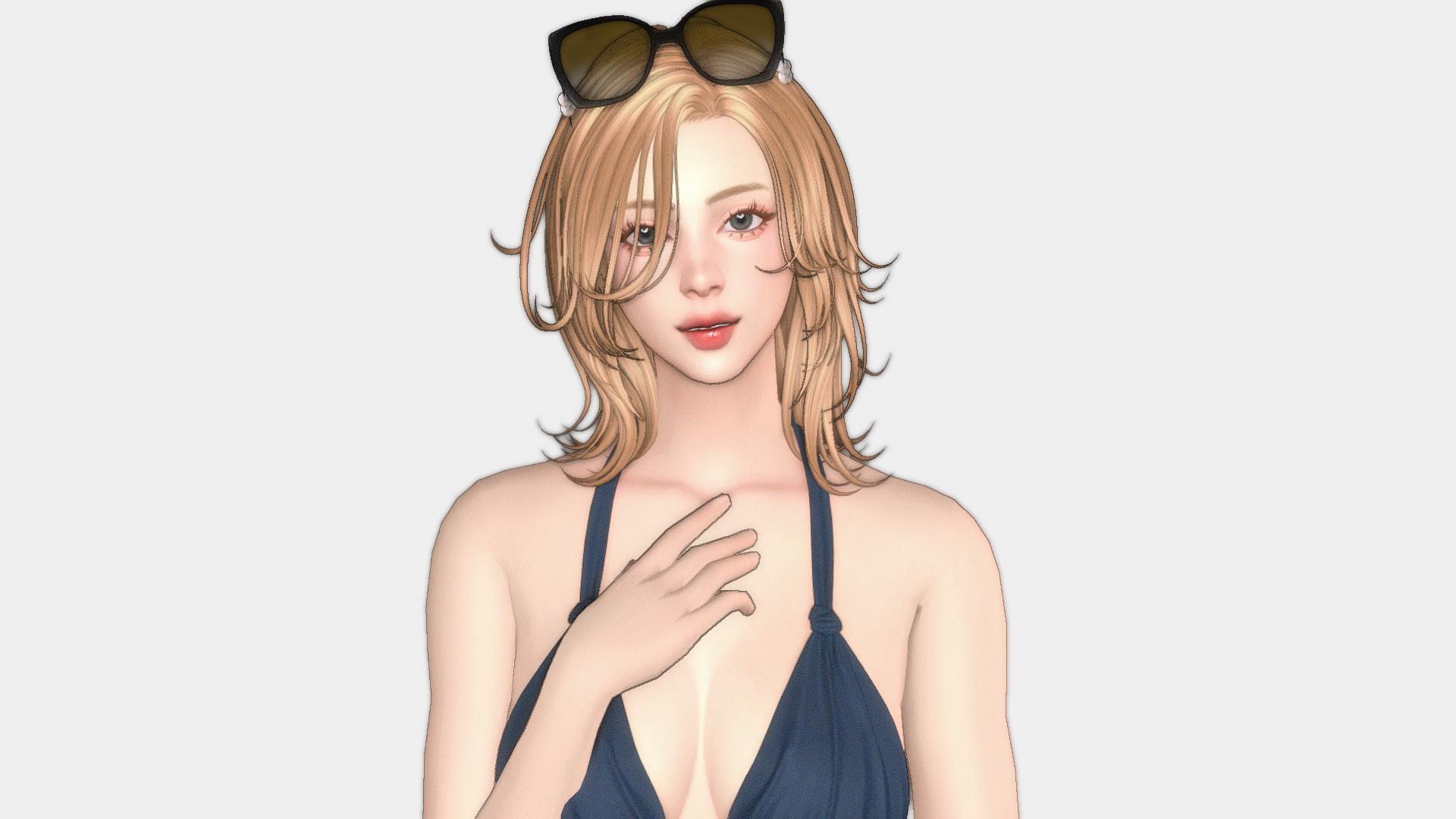blonde bikini girl