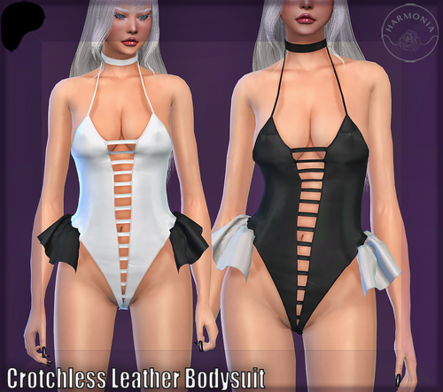 More information about "🖤Domina Crotchless Leather Bodysuit"