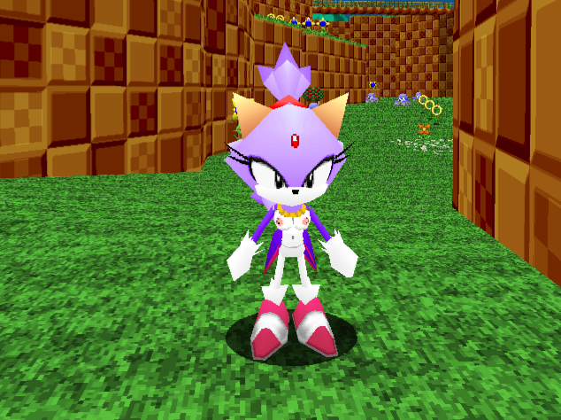 Topless Blaze the cat in srb2