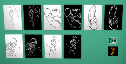 More information about "Cock Love Minimalist Wall Art"